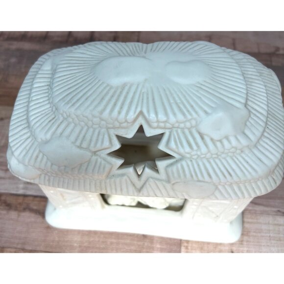 PARTYLITE O HOLY NIGHT TEALIGHT CANDLE HOLDER NATIVITY MARY JOSEPH JESUS - Picture 3 of 8